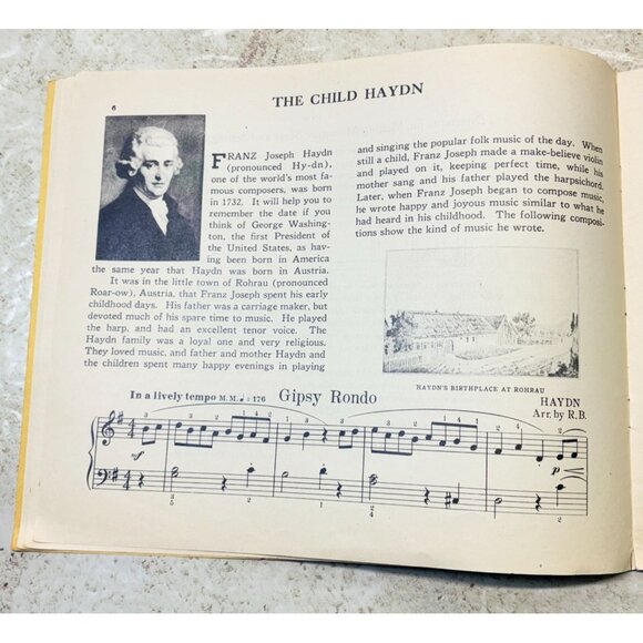 Childhood Days Of Famous Composers Haydn Vtg Piano Sheet Music by Coit & Bampton - Picture 6 of 9